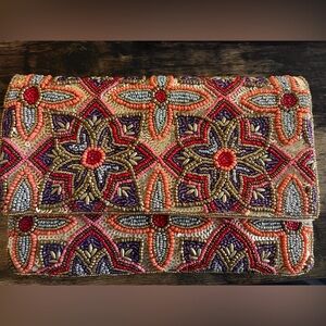 Beaded Clutch with chain- Only worn once